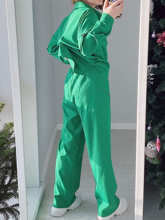 Damkläder - Streetwear-set - Långärmade toppar och byxor - Perfekt för vardags- och vårkläder