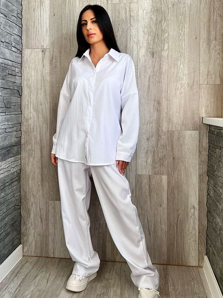 Damkläder - Streetwear-set - Långärmade toppar och byxor - Perfekt för vardags- och vårkläder