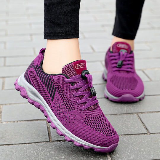 Damskor - Sneakers - löparskor i mesh som andas
