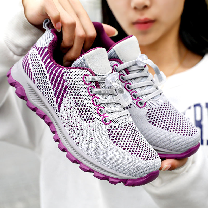 Damskor - Sneakers - löparskor i mesh som andas