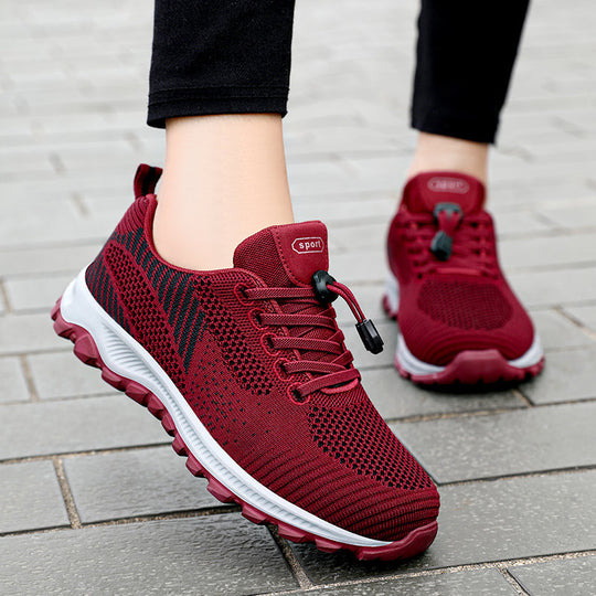 Damskor - Sneakers - löparskor i mesh som andas