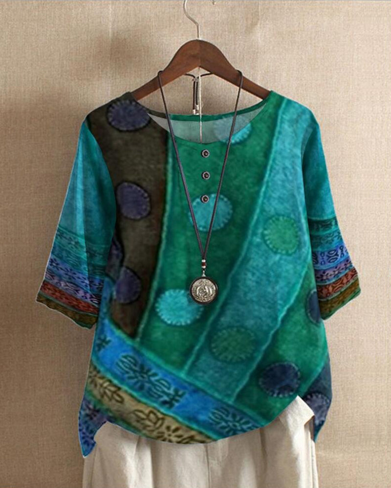 Damtoppar - Vintageinspirerad Boho-blus - Perfekt för sommaren