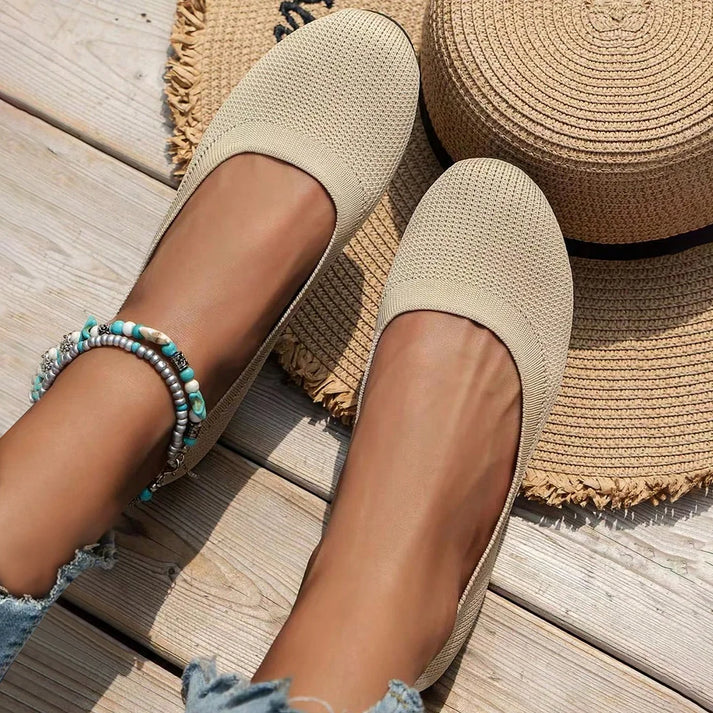 Damskor - Flats skor - slip-on för enkel användning