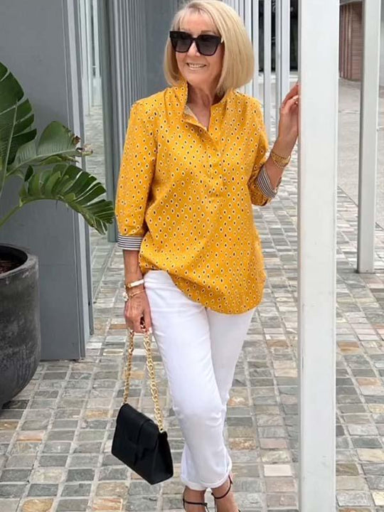 Långärmad pikétröja för kvinnor perfekt för sommarlooken