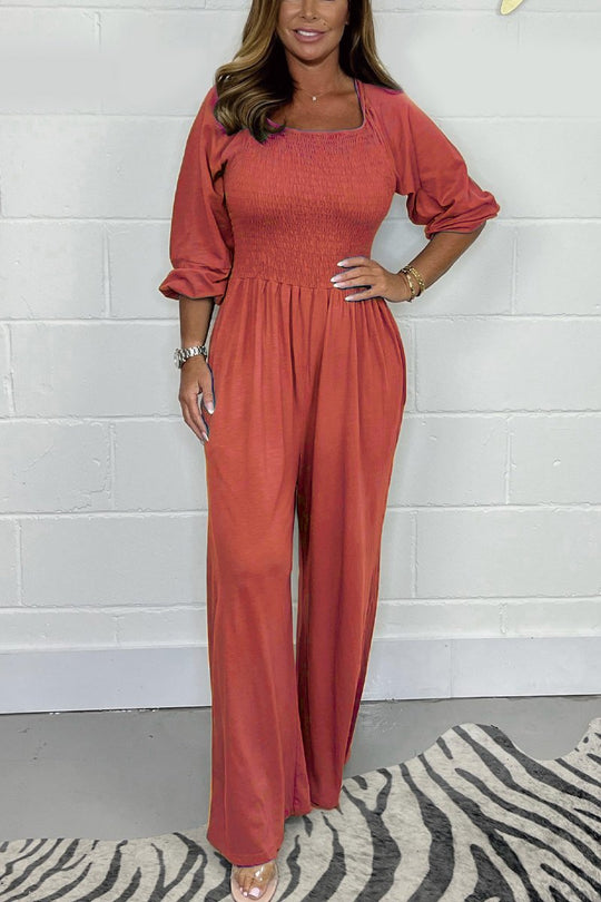 Avslappnad enfärgad jumpsuit för en avslappnad look