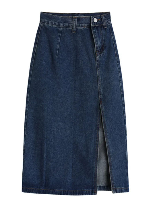 Denimkjolar - Pencil Skirt - långa kjolar med sidoslitsar - Perfekt för våren och sommaren