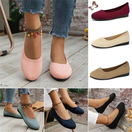 Damskor - Flats skor - slip-on för enkel användning