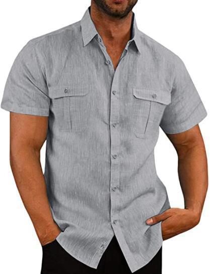 Kortärmad skjorta med fickor™ - Se snygg ut samtidigt som du är bekväm hela dagen!