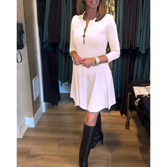 Zia elegant klänning med dragkedja