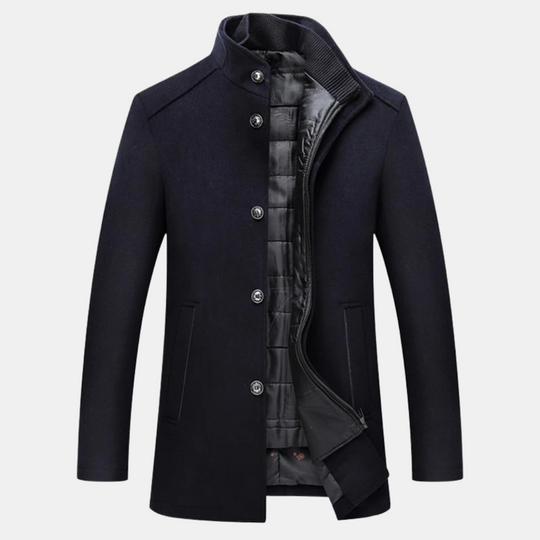Snygg trenchcoat i tjock ull