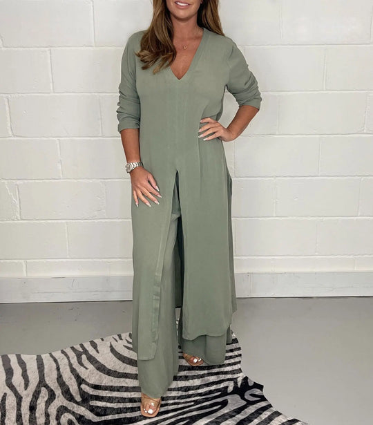 Elegant enfärgat set perfekt för streetwear
