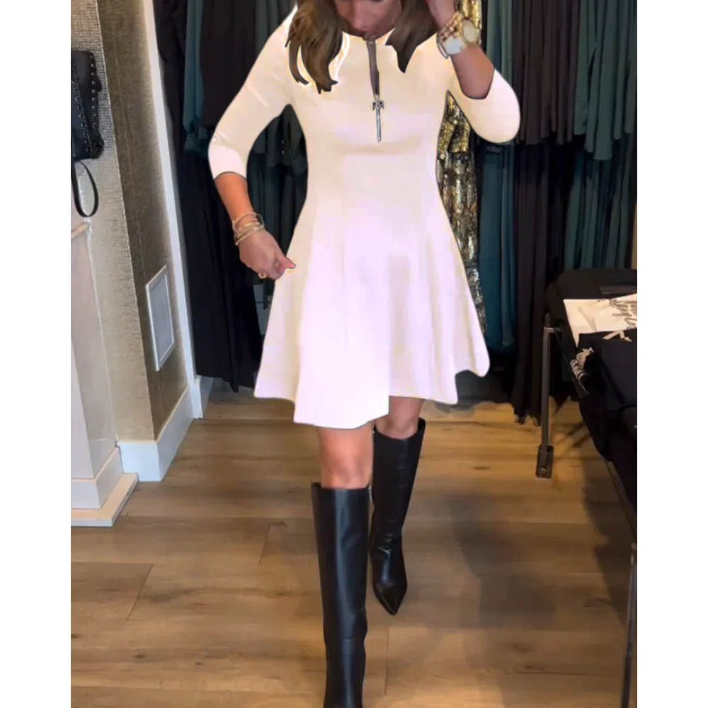 Zia elegant klänning med dragkedja