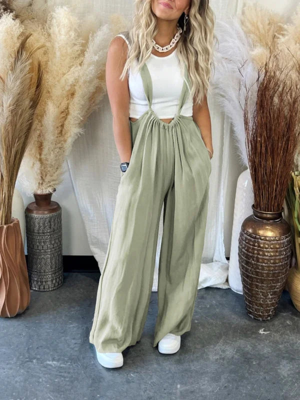 Grön | Mjuk lös Jumpsuit Dröm™