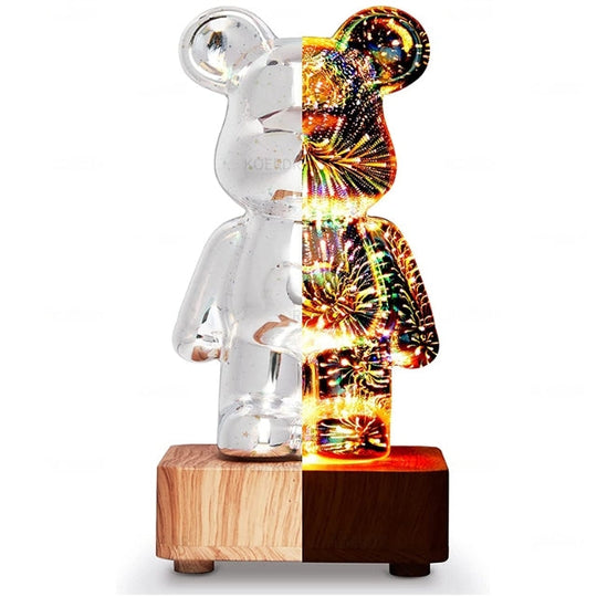 3D-glas fyrverkerier björn dekor ljus™ - Skapa en unik och fängslande nattlampa för att göra ditt hem iögonfallande!
