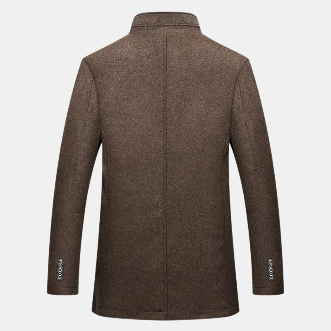 Snygg trenchcoat i tjock ull
