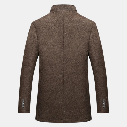 Snygg trenchcoat i tjock ull
