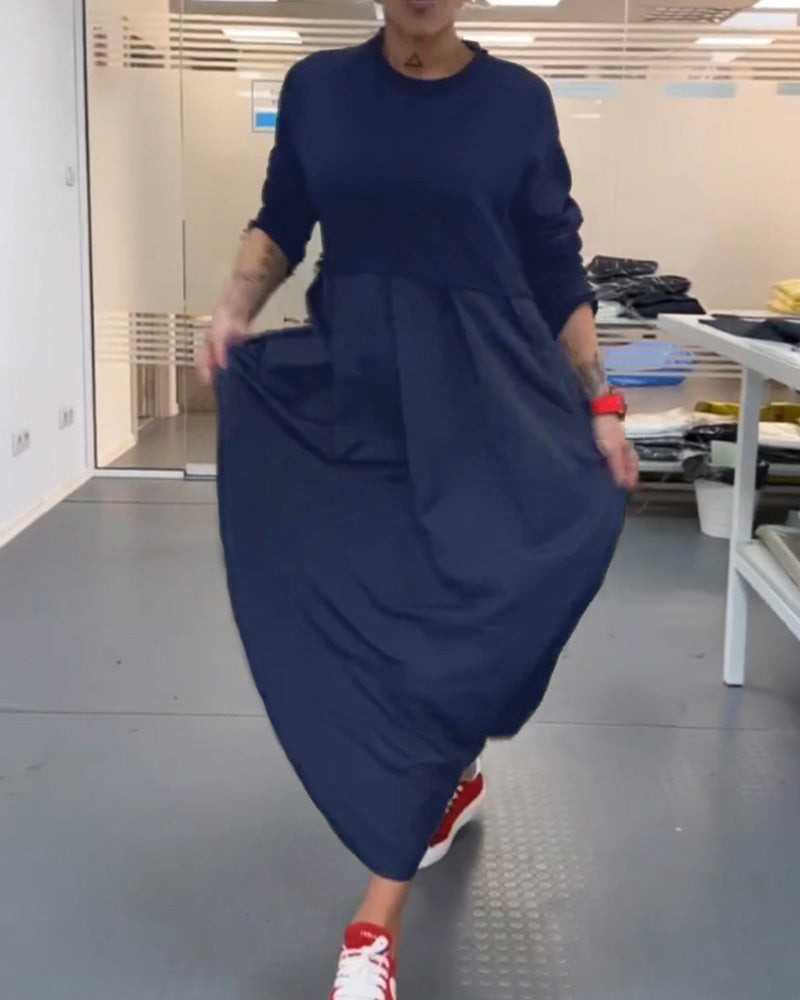 Kerstin Maxiklänning i enfärgat Casual klänning