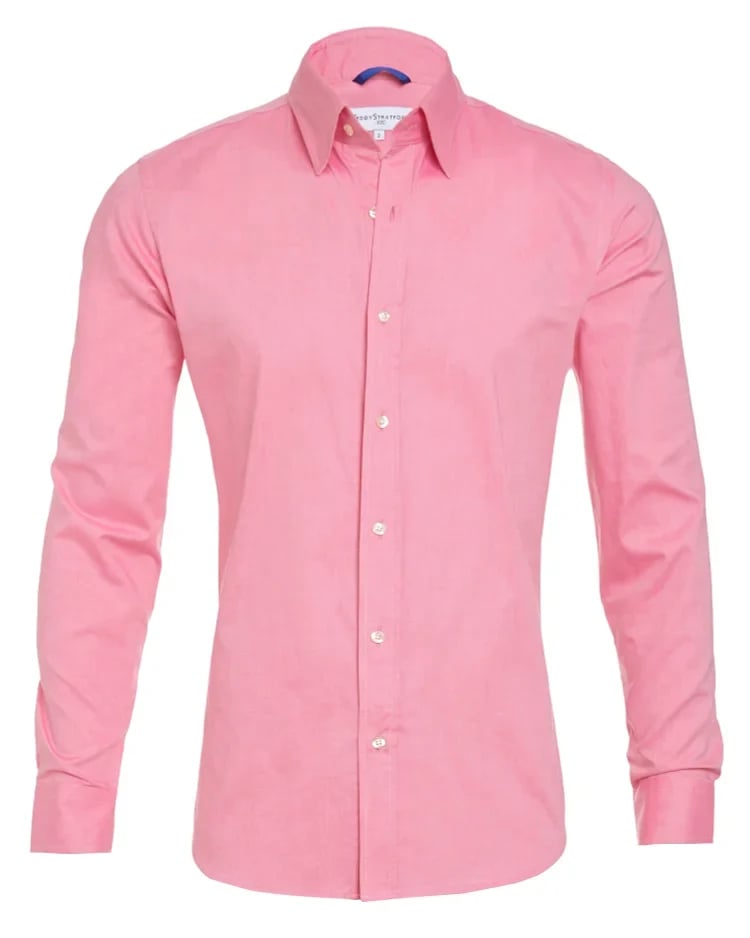 Rosa - Oxford Sträck Skjorta med dragkedja™ 