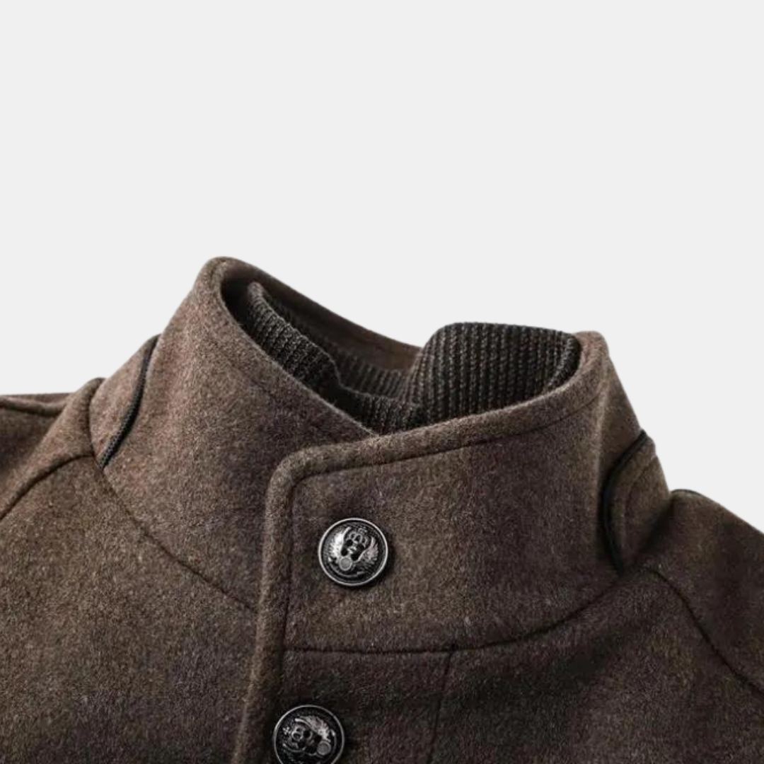 Snygg trenchcoat i tjock ull