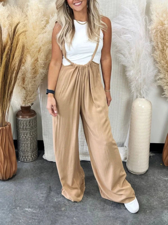 Khaki | Mjuk lös Jumpsuit Dröm™