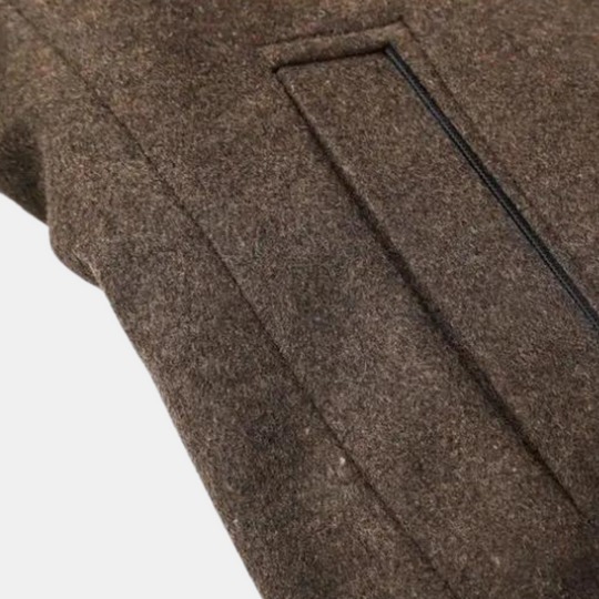 Snygg trenchcoat i tjock ull