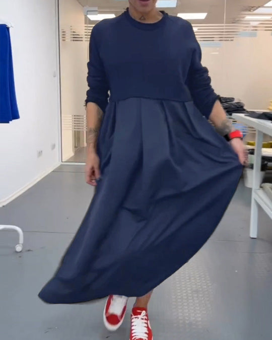 Kerstin Maxiklänning i enfärgat Casual klänning