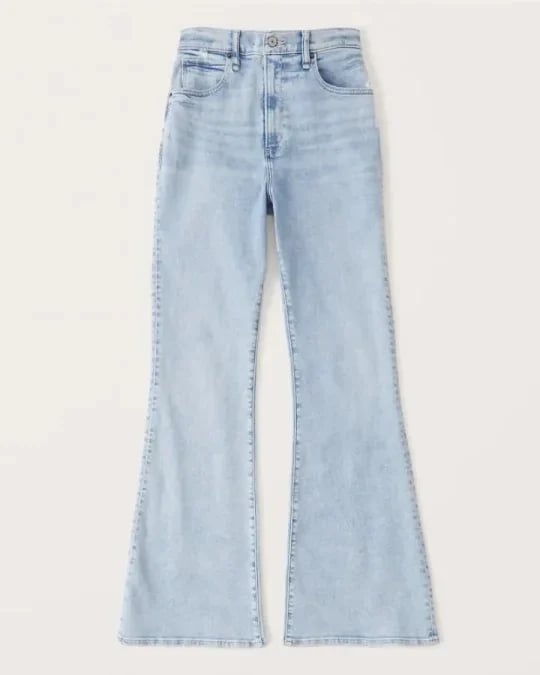 Stretchiga vida byxor med flare