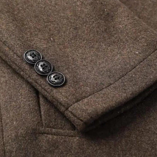 Snygg trenchcoat i tjock ull