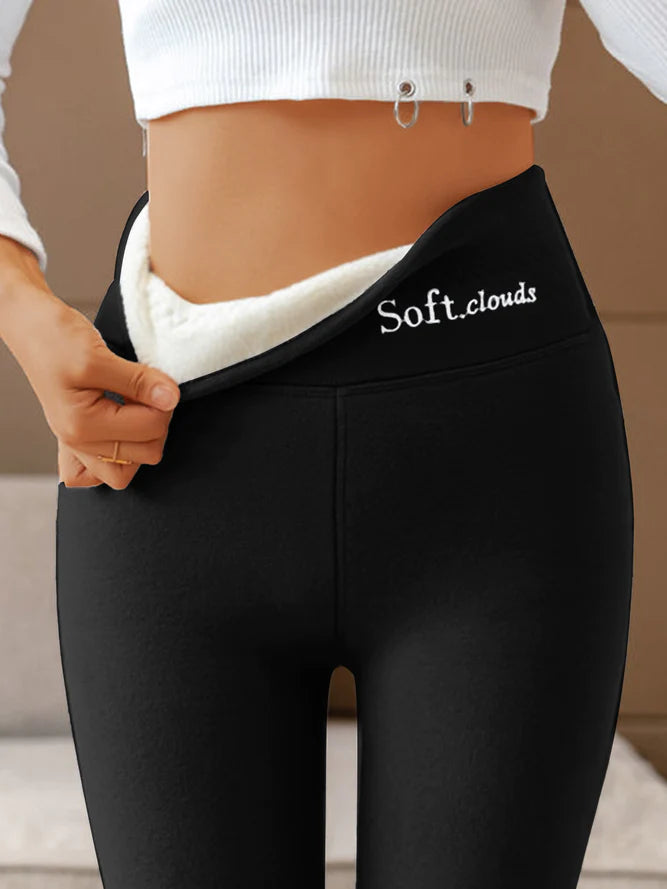 Svart -Varma leggings med fleecefoder för kvinnor™