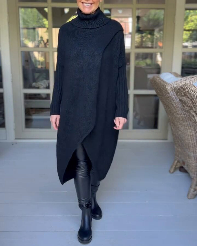 Selma Jumper med hög hals och lång