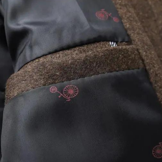 Snygg trenchcoat i tjock ull