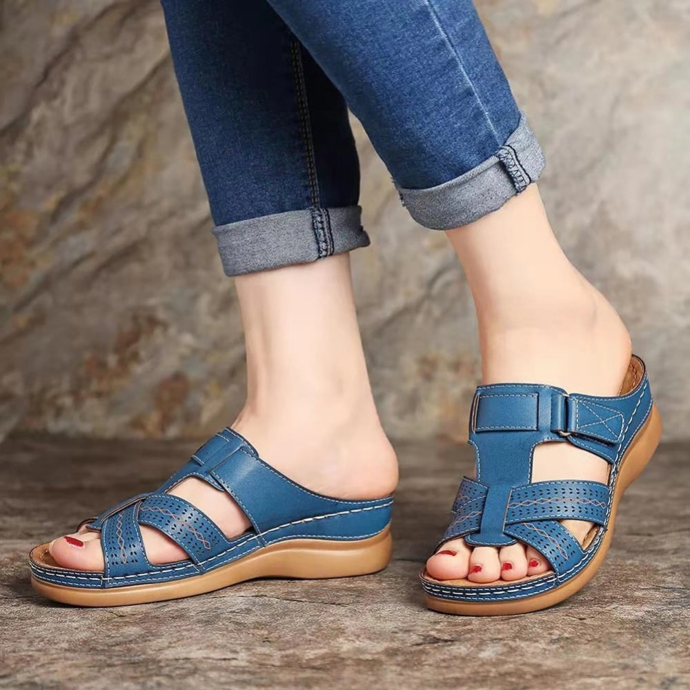Bla - Ortopediska sandaler i läder för kvinnor™