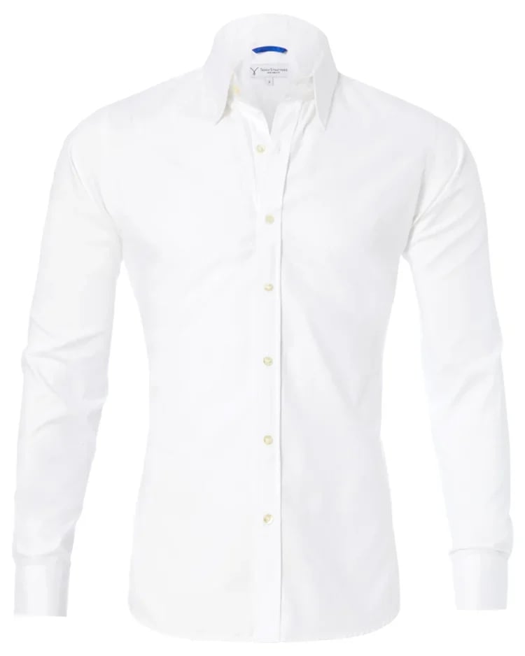 Oxford Sträck Skjorta med dragkedja™ - Se snygg ut samtidigt som du är bekväm hela dagen!