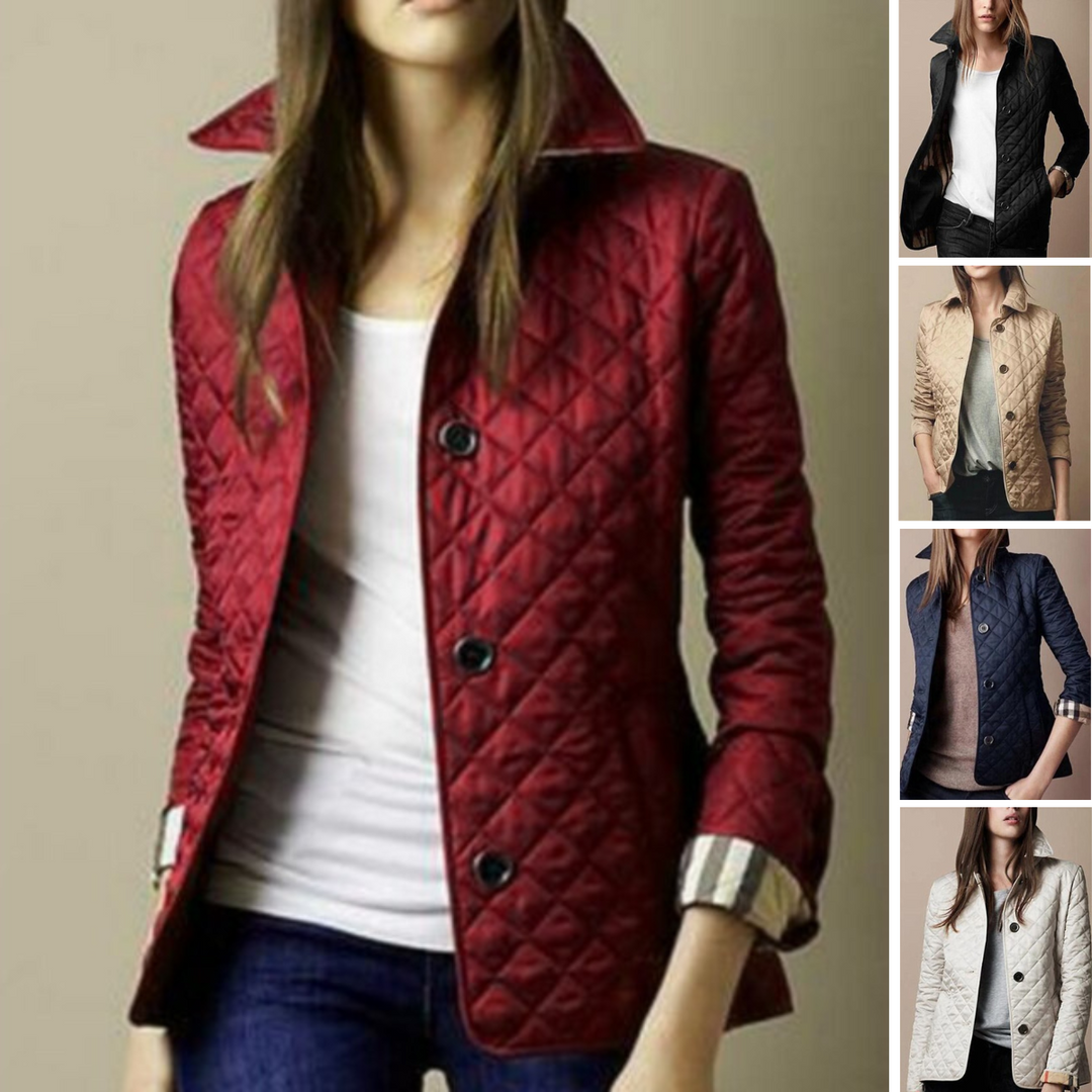 Cheryl™ - Elegant, Smal Jacka I Siden-Bomull