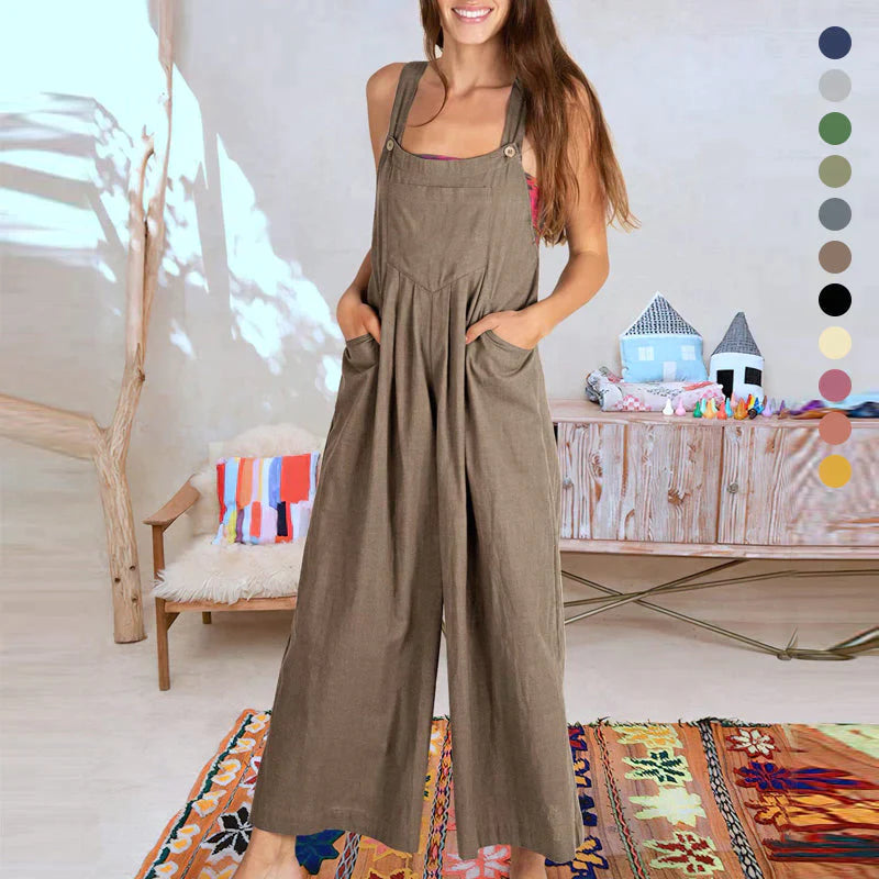 Ärmlös jumpsuit för kvinnor