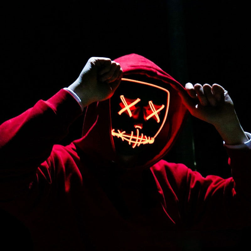 Halloween-mask med LED-ljus™ - Skaffa en bekväm och läskig mask som sticker ut i mängden!