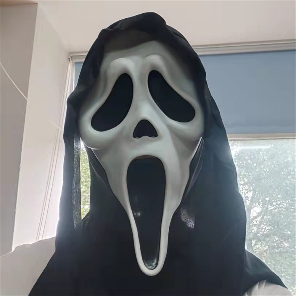 Halloweenmask med spökansikte - Sätt på dig denna spöklika mask och njut av Halloween!