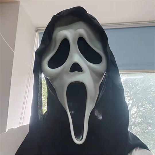Halloweenmask med spökansikte - Sätt på dig denna spöklika mask och njut av Halloween!