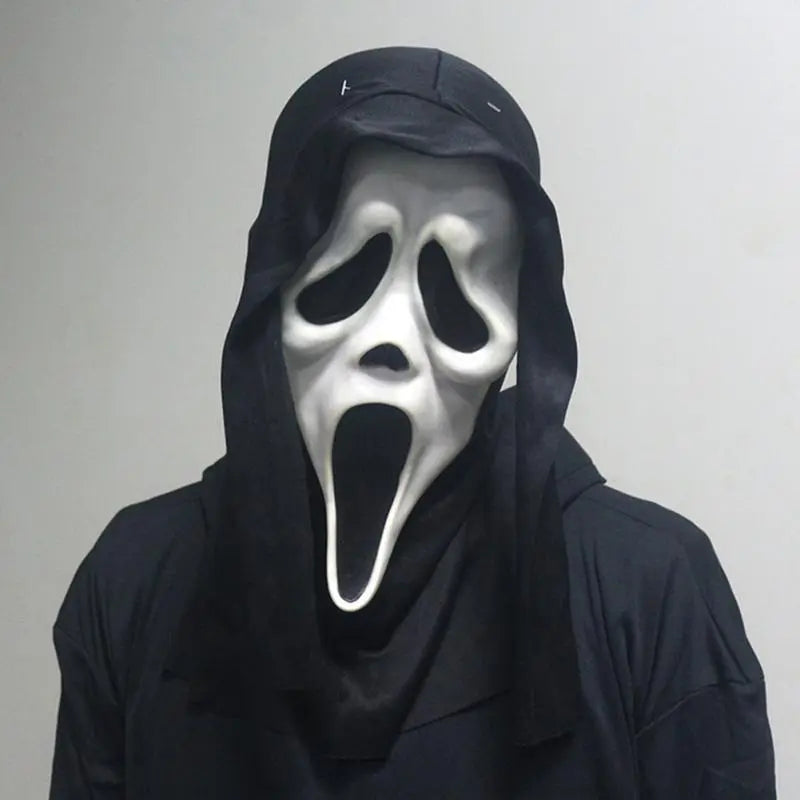 Halloweenmask med spökansikte - Sätt på dig denna spöklika mask och njut av Halloween!