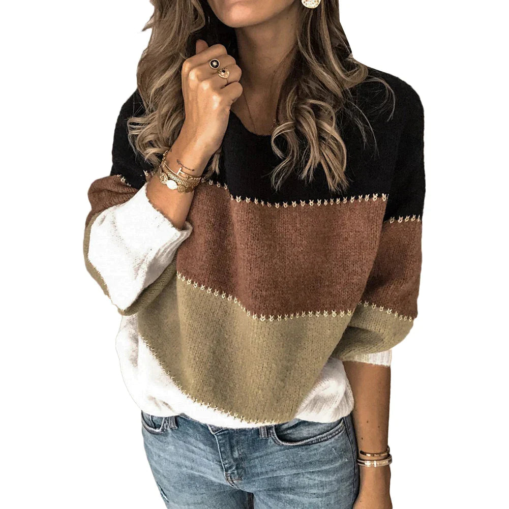 Agata™ - Randig långärmad tröja för kvinnor
