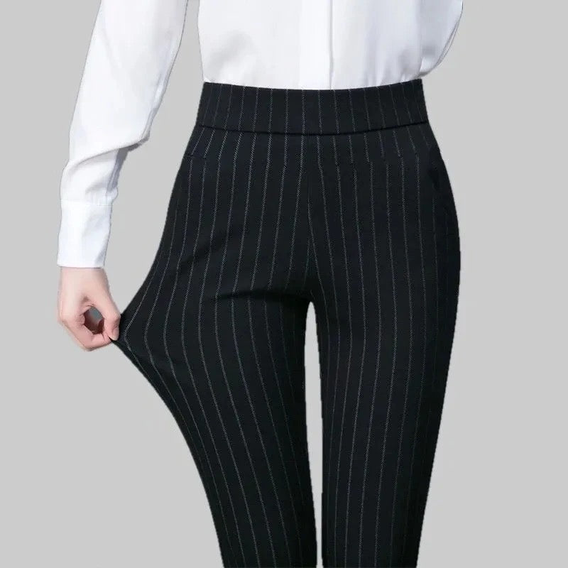 Stretchiga enfärgade skinny byxor för kvinnor