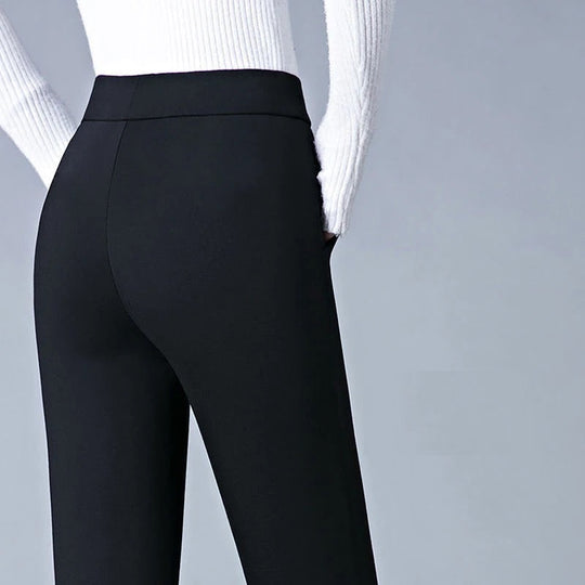 Stretchiga enfärgade skinny byxor för kvinnor