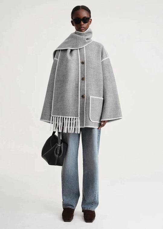 Yasmin™ - Höstens oversized jacka med scarf