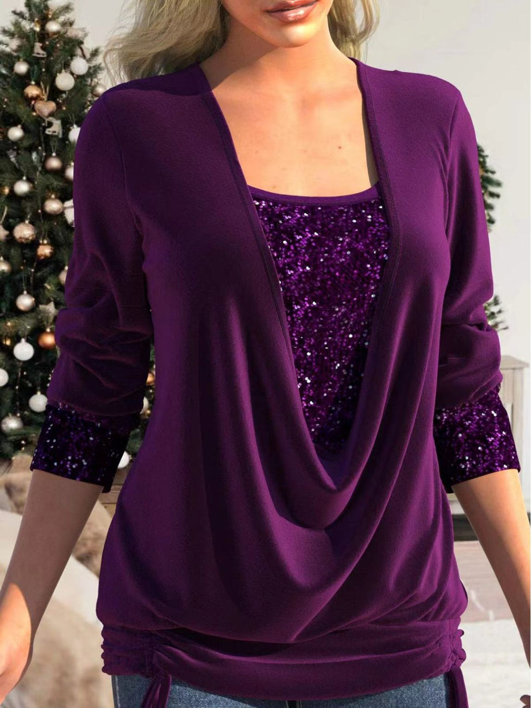 Elegant broderad halvärmad blus för kvinnor