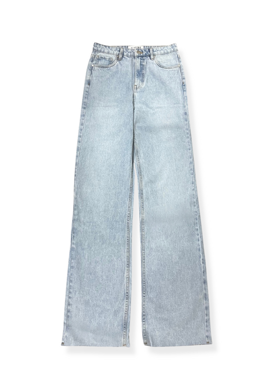 Jeans med rak benlängd och hög midja