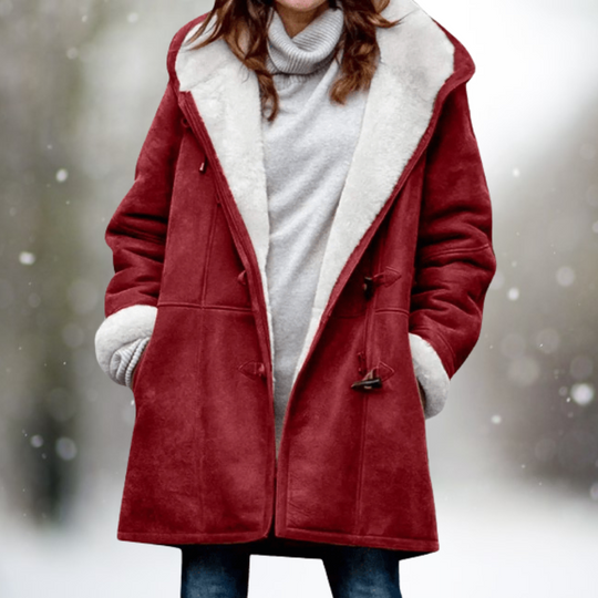 Svetlana™- Premium jacka med huva i mocka och fleece