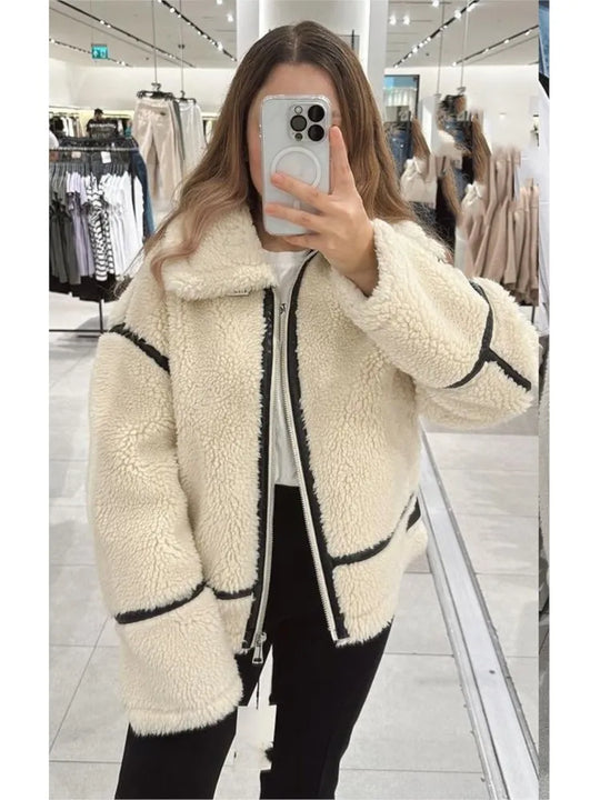 Monica™ | Jacka med dragkedja Vinter Chic
