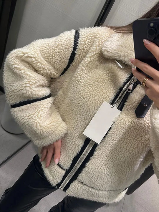 Monica™ | Jacka med dragkedja Vinter Chic