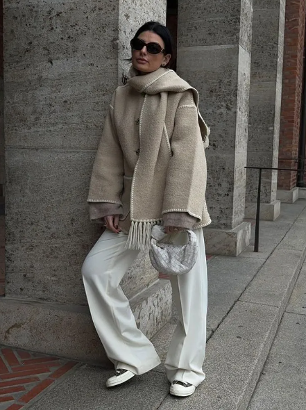 Yasmin™ - Höstens oversized jacka med scarf