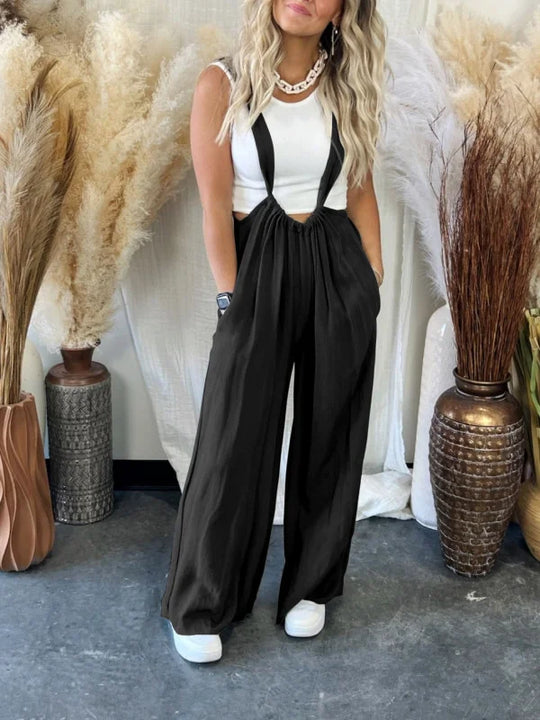 Svart | Mjuk lös Jumpsuit Dröm™